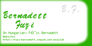 bernadett fuzi business card